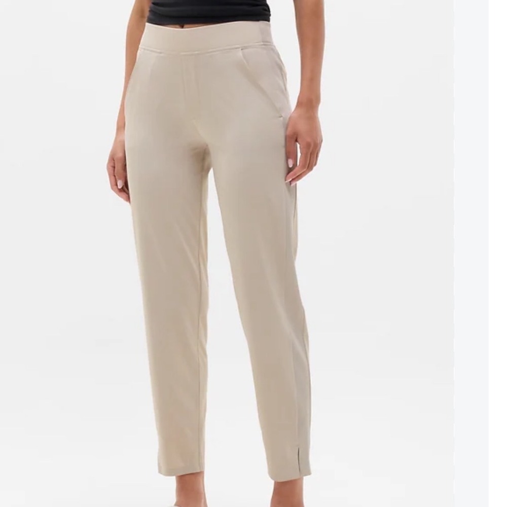 NWT Athleta Brooklyn Ankle Pant Beige Tan Size 16